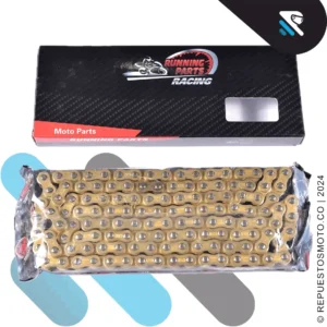 CADENA RUNNING PARTS RACING REFORZADA DORADA 428H-132
