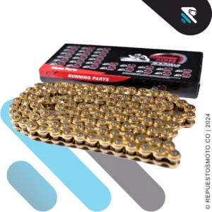 CADENA RUNNING PARTS RACING REFORZADA DORADA 520H-110