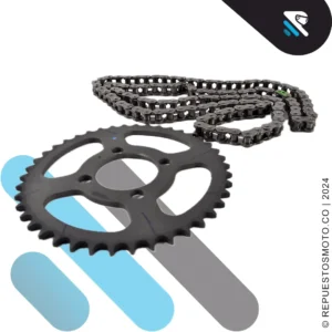 KIT ARRASTRE CADENA PLATINO 125