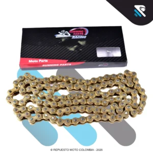 CADENA RUNNING PARTS RACING REFORZADA DORADA 520H-120