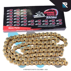 CADENA RUNNING PARTS RACING REFORZADA DORADA 520H-110