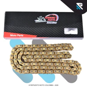 CADENA RUNNING PARTS RACING REFORZADA DORADA ORING 428HO-132