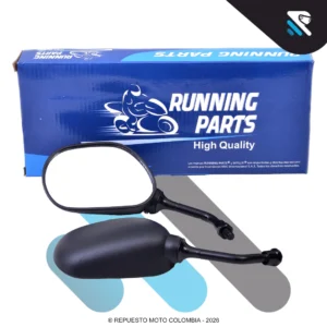 RETROVISORES UNIVERSALES OVALADOS MEDIANO ROSCA 8MM