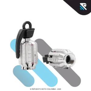 TAPA VALVULA GRANADA PLATEADO JGO