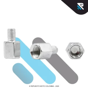 EXTENSOR DE ESPEJO CROMADO ROSCA10MM DER/TORN8MM DER