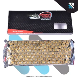 CADENA RUNNING PARTS RACING REFORZADA DORADA 428H-132